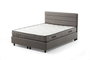 Hanah Home Motya Somier y Cabecero de Cama de Matrimonio 160 x 200 - Gris claro